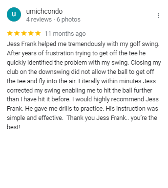 Jess Frank's Swing Mastery Virtual Lessons | Top Rated Golf Lessons